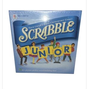 Scrabble Junior 2 Sided Game Traditonal And Picture Crosswords New In Sealed Box